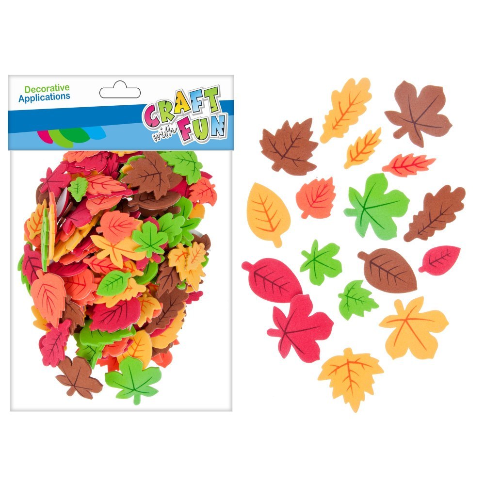 FEUTRE DÉCORATIF AUTOCOLLANT EMBELLEMENT FEUILLES CRAFT WITH FUN 463846